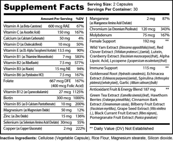 Supplement Facts 507W